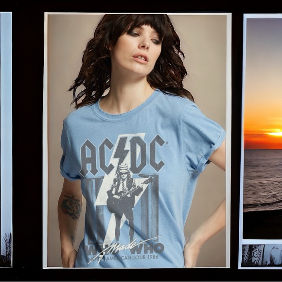 2 left. AC/DC 1986 Burnout Tee - Picture 6 of 6